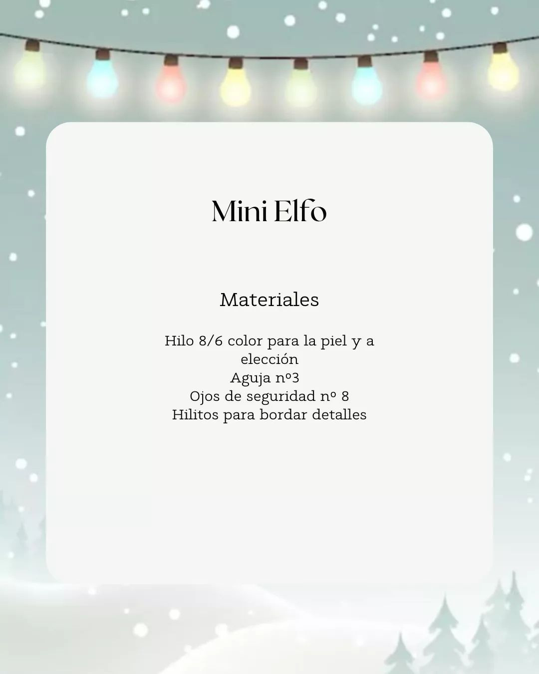 Gráfico de amigurumi navideño: duende tierno.