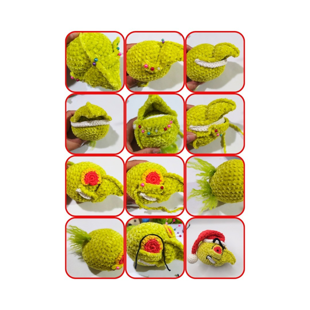 Gráfico de amigurumi navideño: Grinch Condori