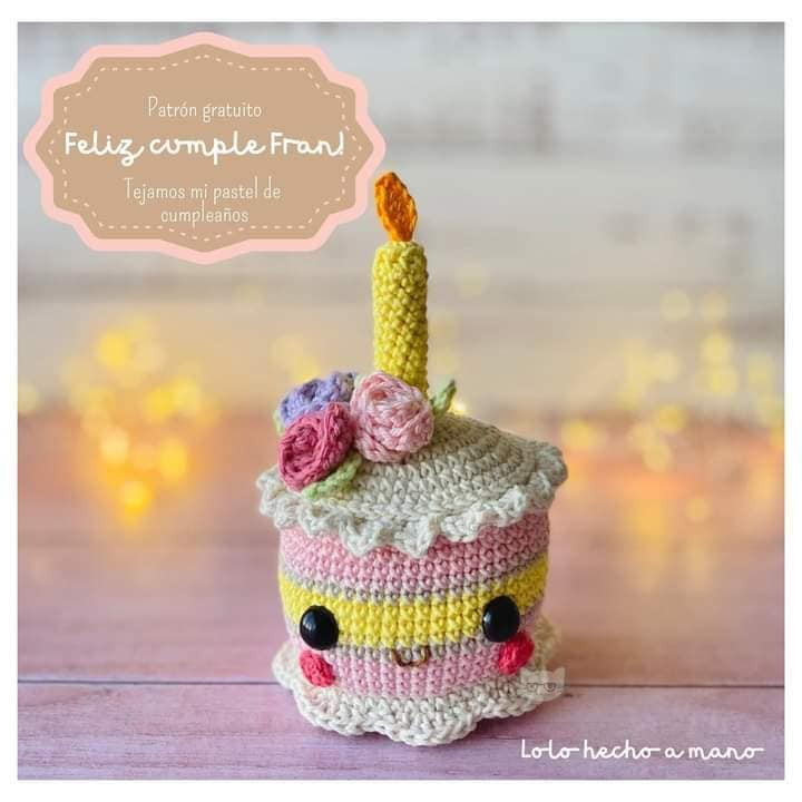 Gráfico de Amigurumi Pastel de Cumpleaños