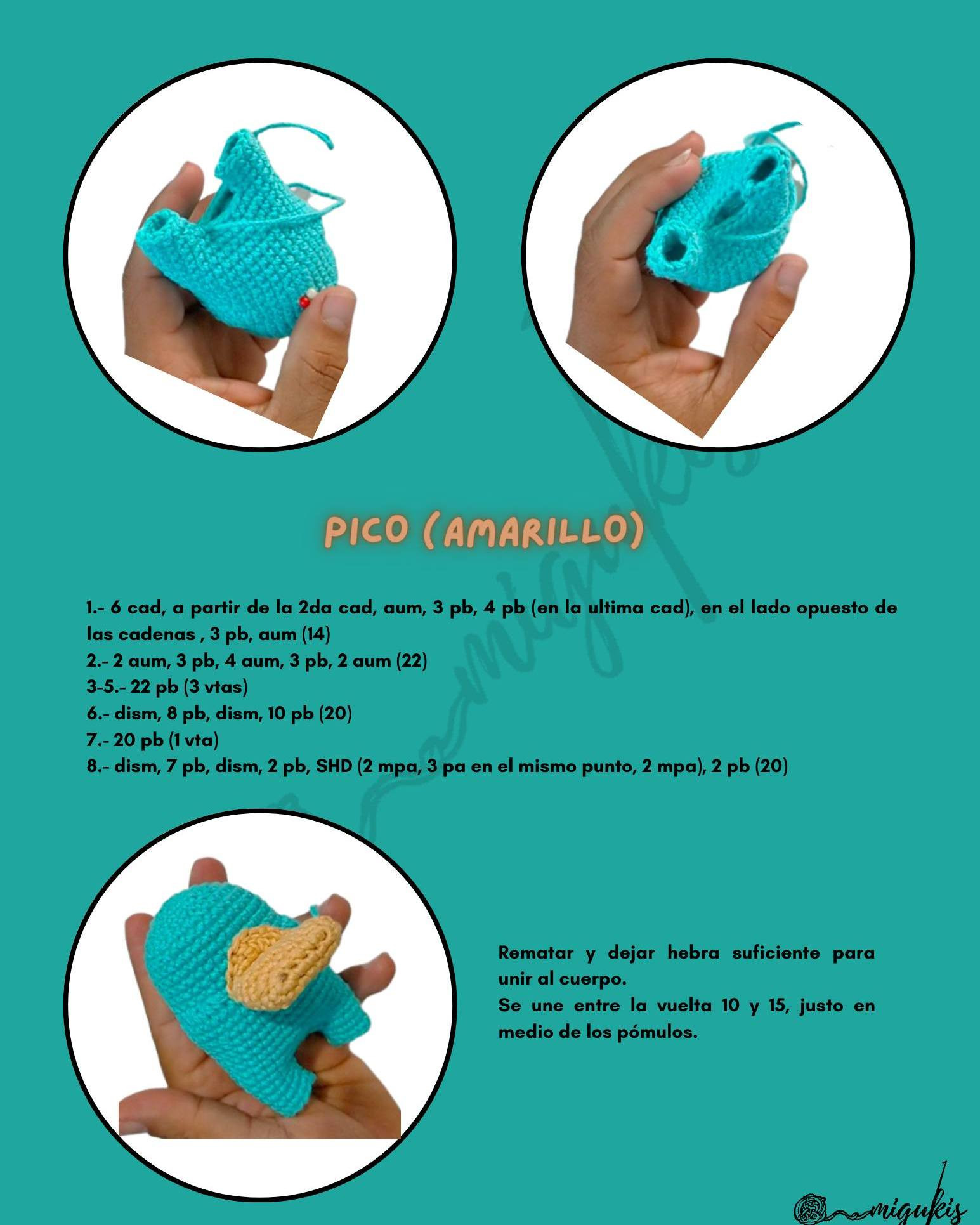 Gráfico de Amigurumi Perry el Ornitorrinco