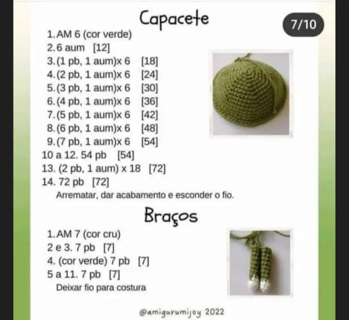 Gráfico de Amigurumi Soldado: Crie sua Própria Miniatura de Crochê
