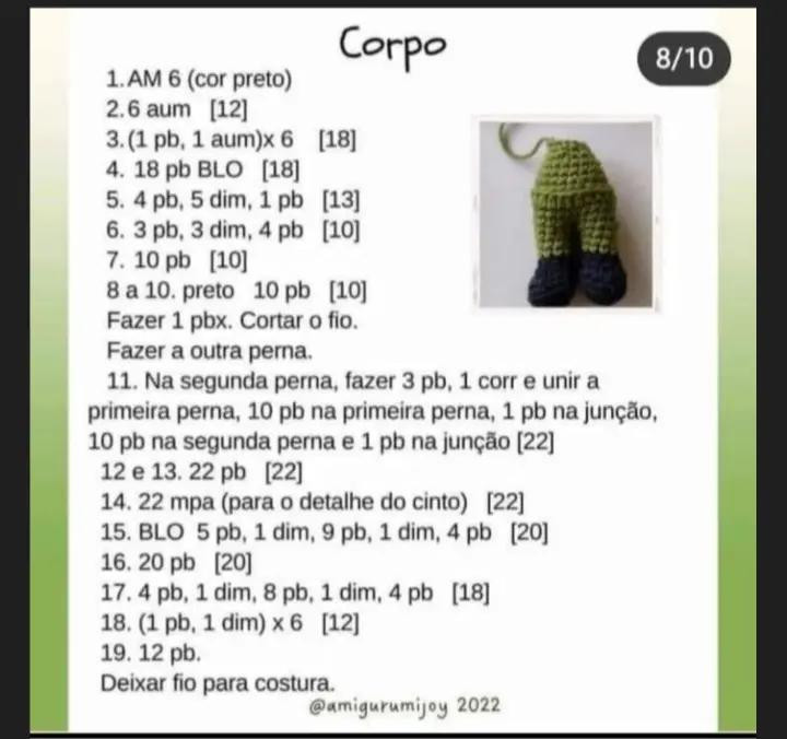 Gráfico de Amigurumi Soldado: Crie sua Própria Miniatura de Crochê