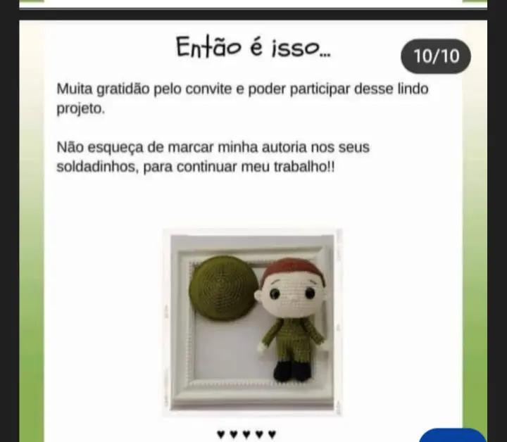 Gráfico de Amigurumi Soldado: Crie sua Própria Miniatura de Crochê
