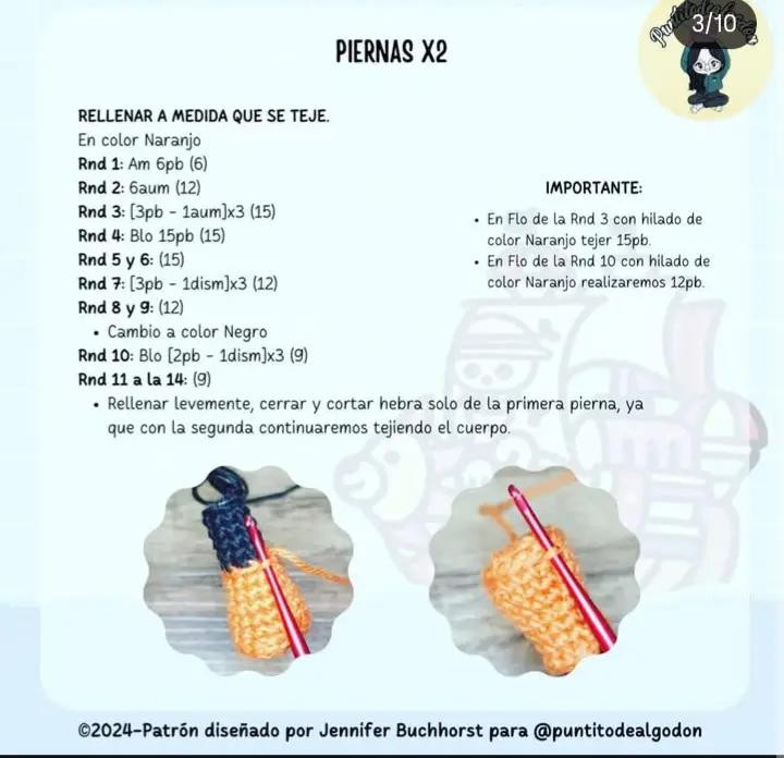 Gráfico de amigurumi Zoro Eddhead gratuito