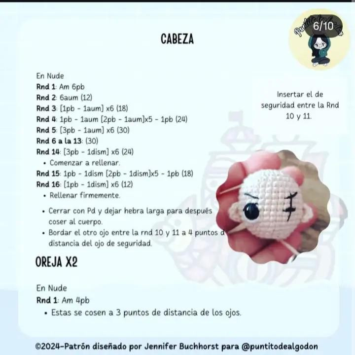 Gráfico de amigurumi Zoro Eddhead gratuito