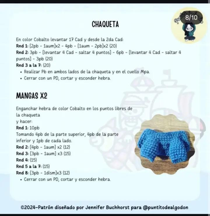 Gráfico de amigurumi Zoro Eddhead gratuito