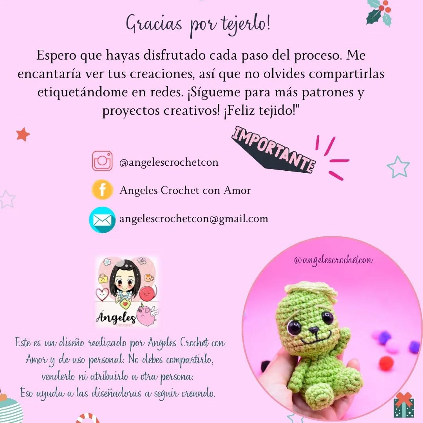Gráfico de Crochet: Grinch Bebé Gratis