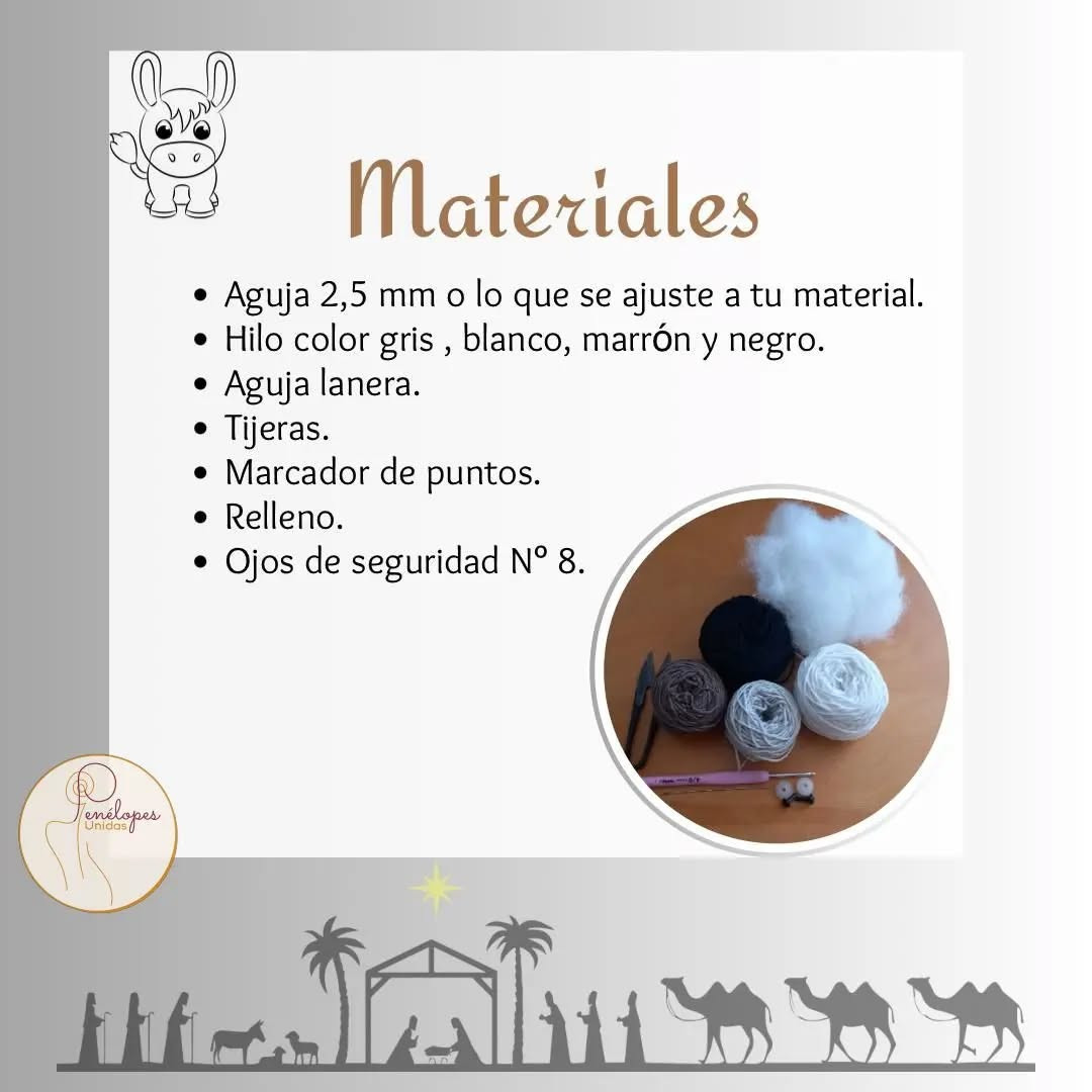 Gráfico de Ganchillo: Burrito de Navidad