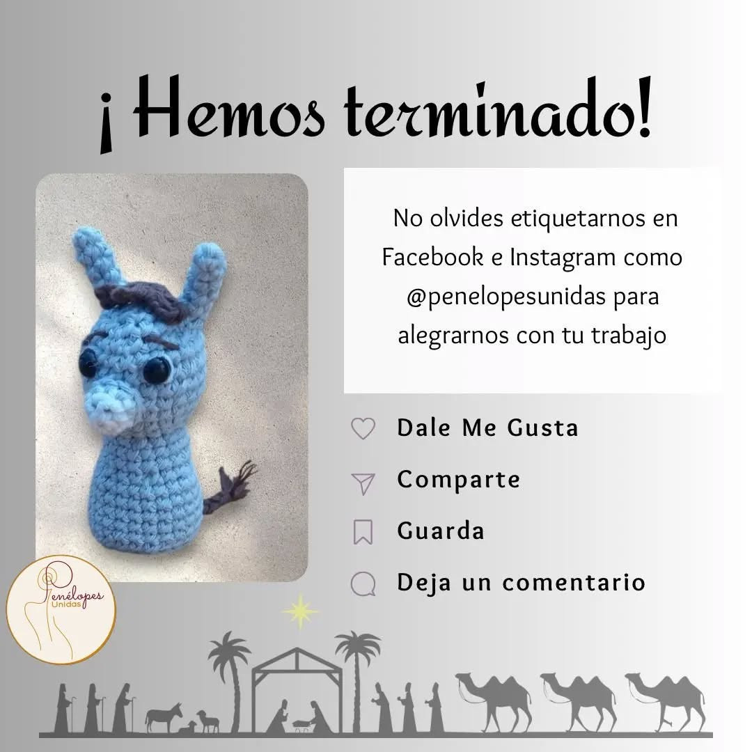 Gráfico de Ganchillo: Burrito de Navidad