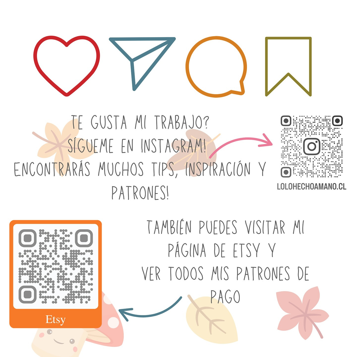Gráfico de ganchillo de hongo otoñal