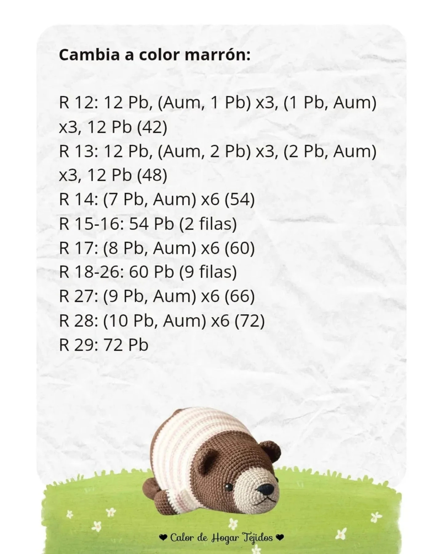 Gráfico de ganchillo gratuito: El oso dormilón