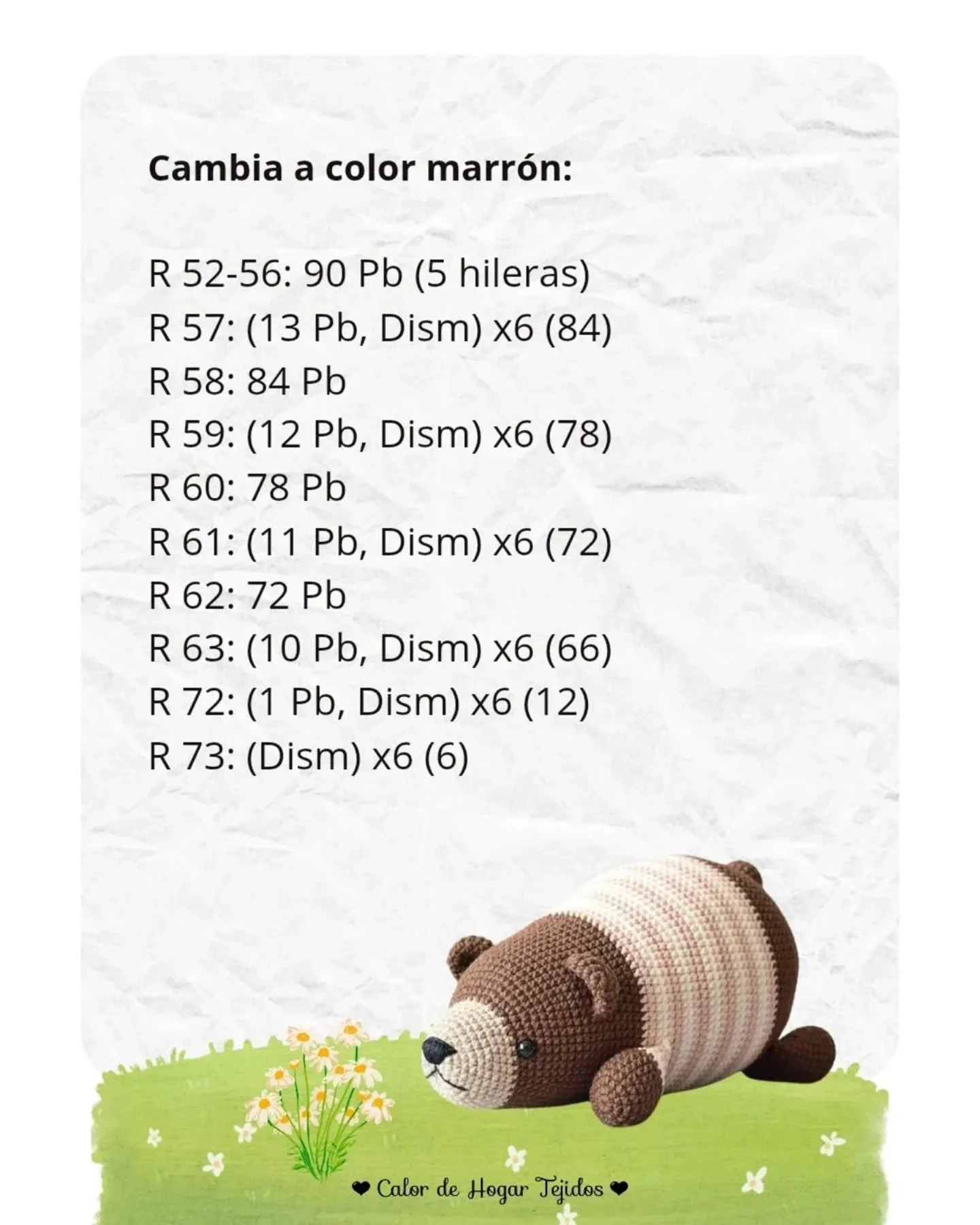 Gráfico de ganchillo gratuito: El oso dormilón