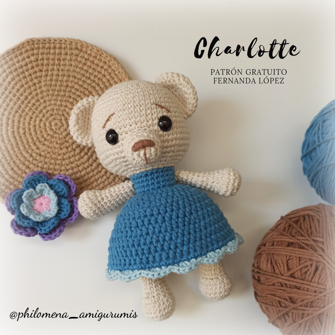 Gráfico de Ganchillo Gratuito para Oso Amigurumi Charlotte