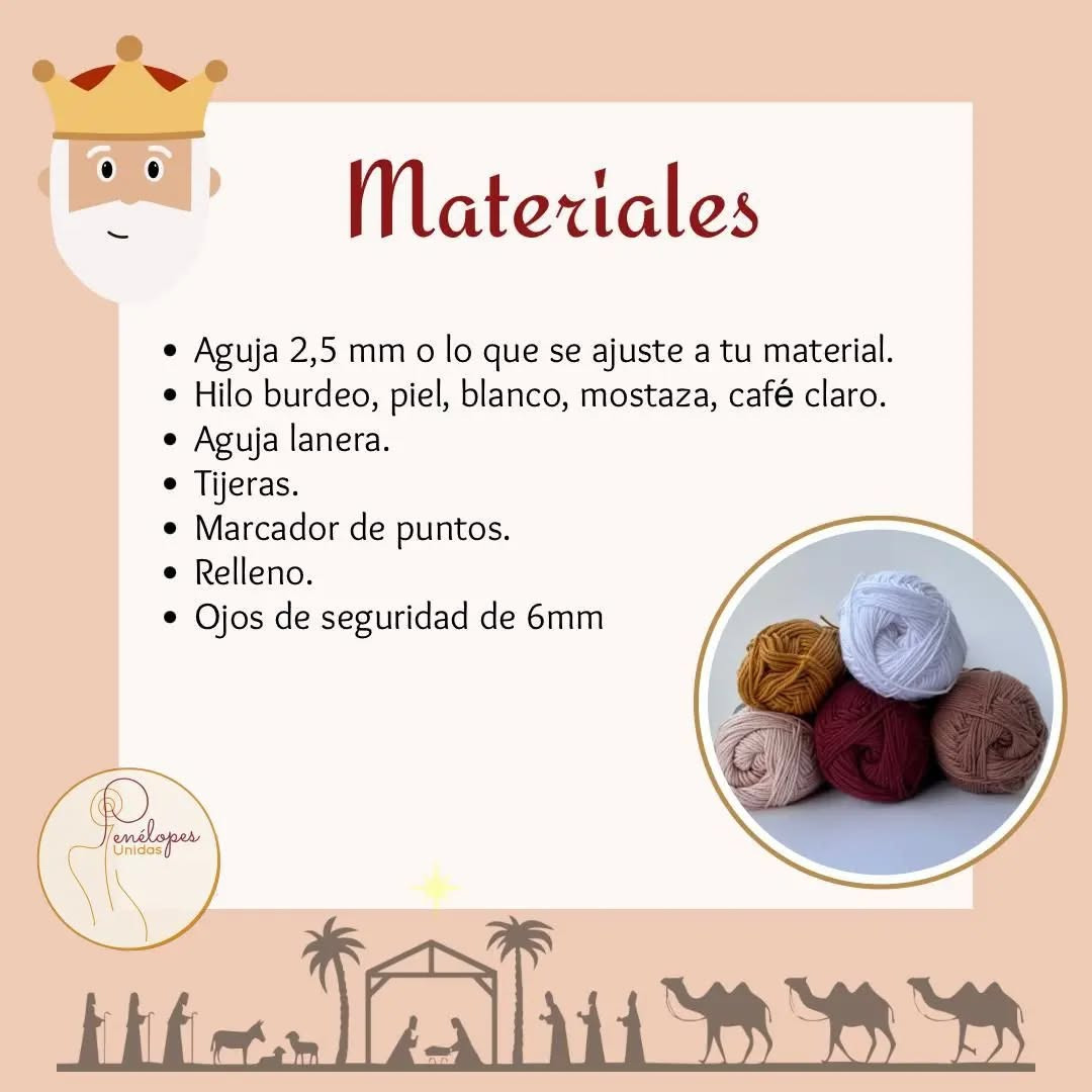 Gráfico de Ganchillo: Melchor, el Rey Mago