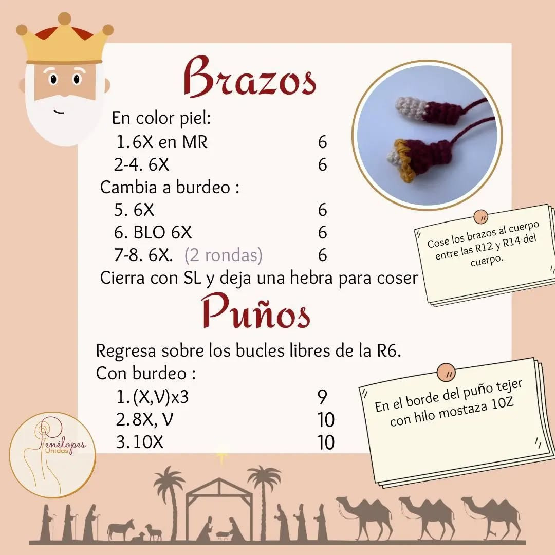 Gráfico de Ganchillo: Melchor, el Rey Mago