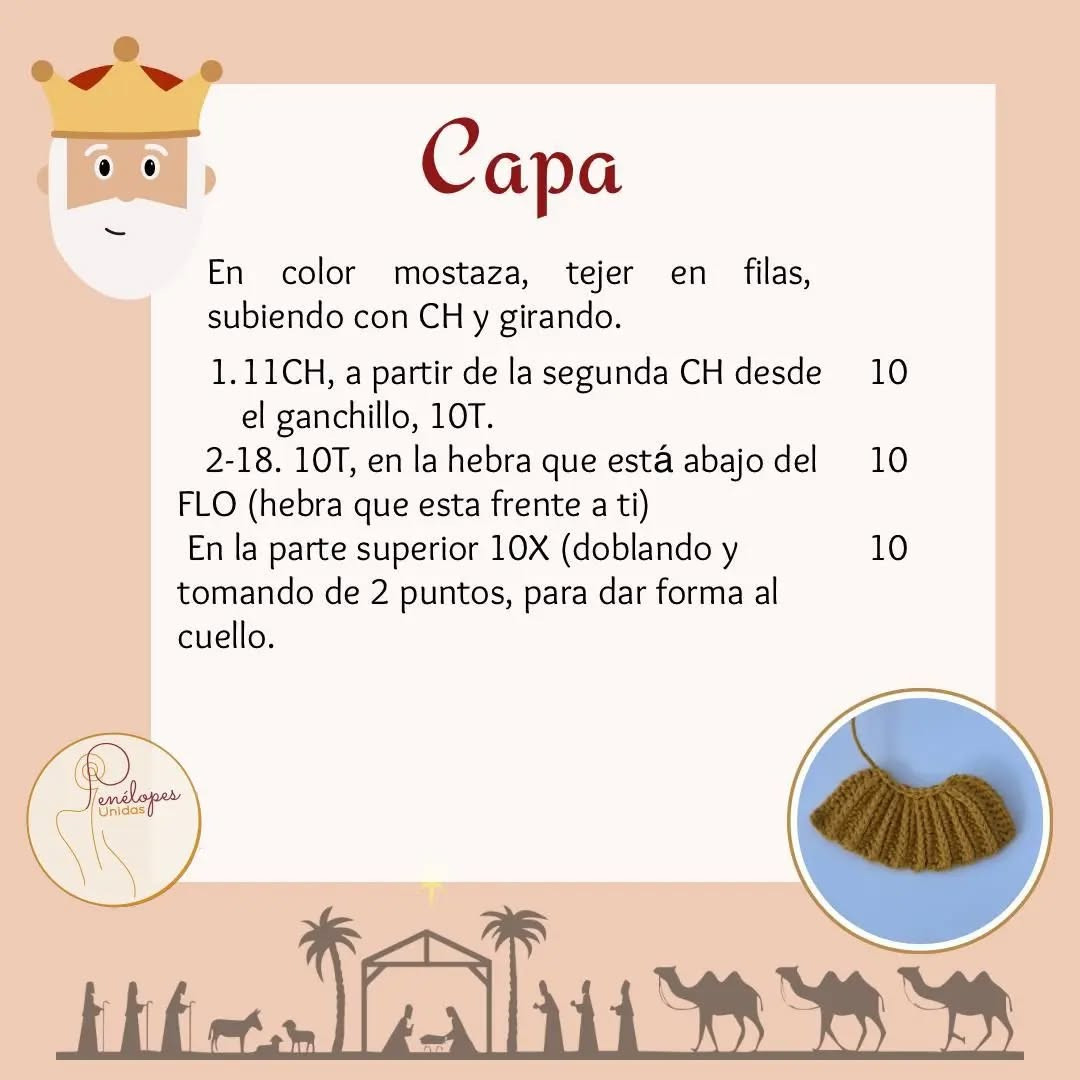 Gráfico de Ganchillo: Melchor, el Rey Mago