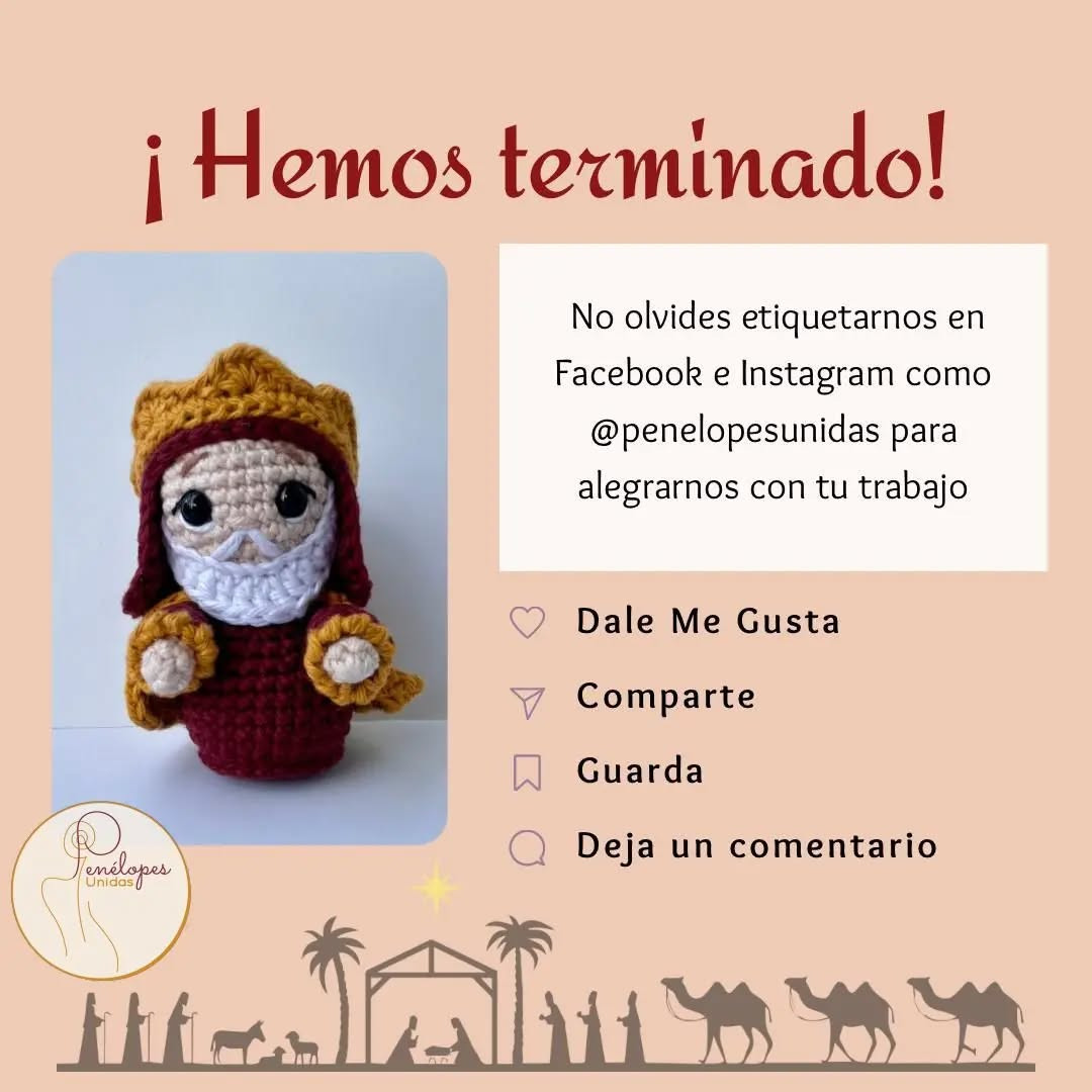 Gráfico de Ganchillo: Melchor, el Rey Mago