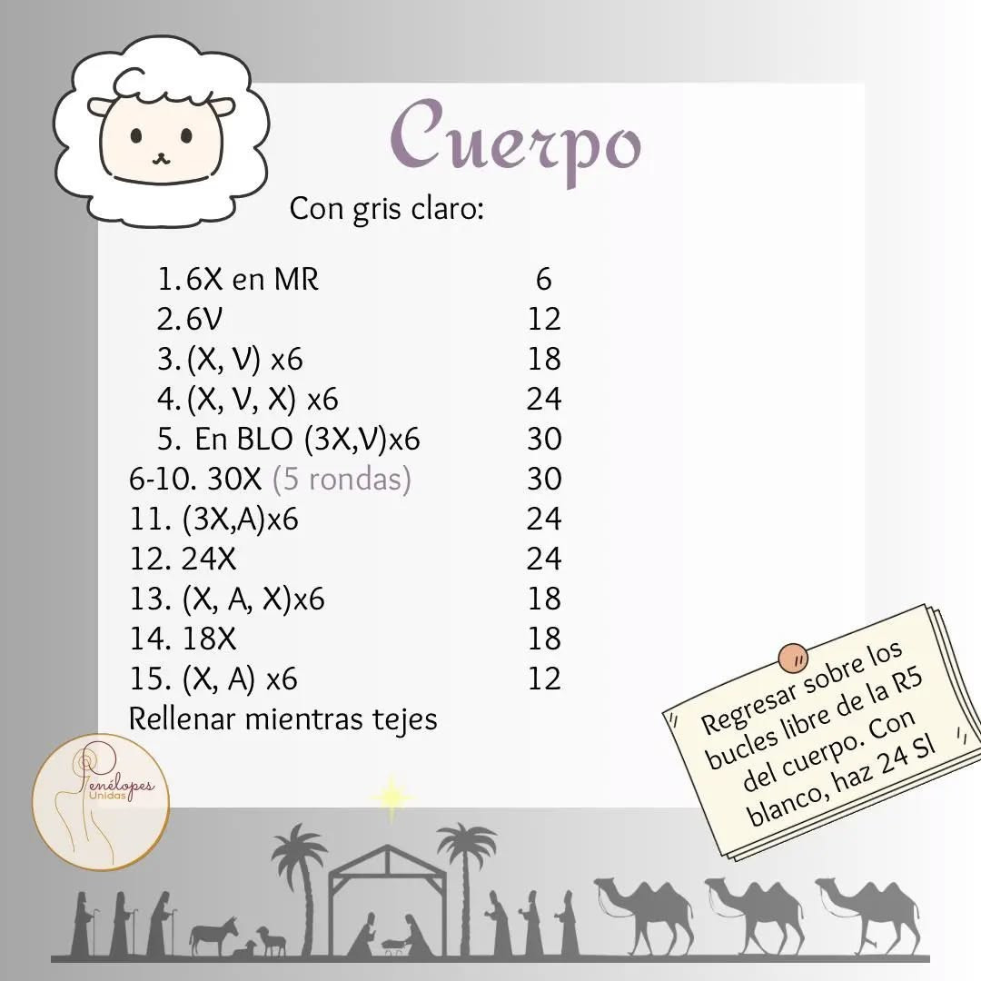 Gráfico de Ganchillo: Pastor amigurumi navideño