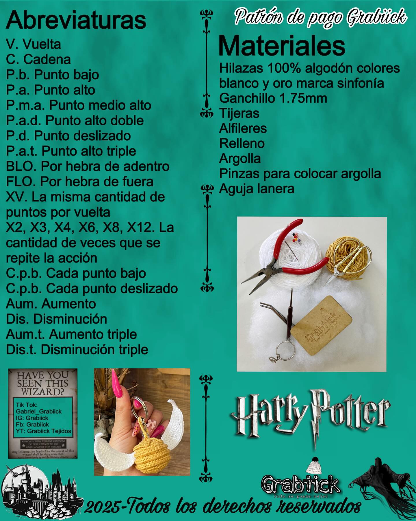 Gráfico de Ganchillo Snitch Gratis