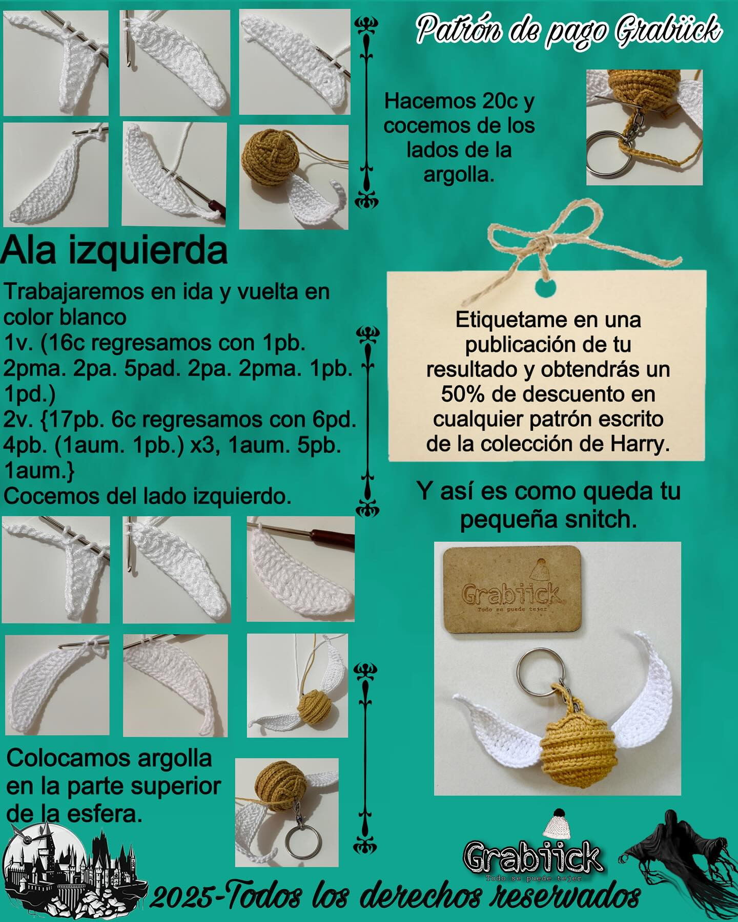 Gráfico de Ganchillo Snitch Gratis