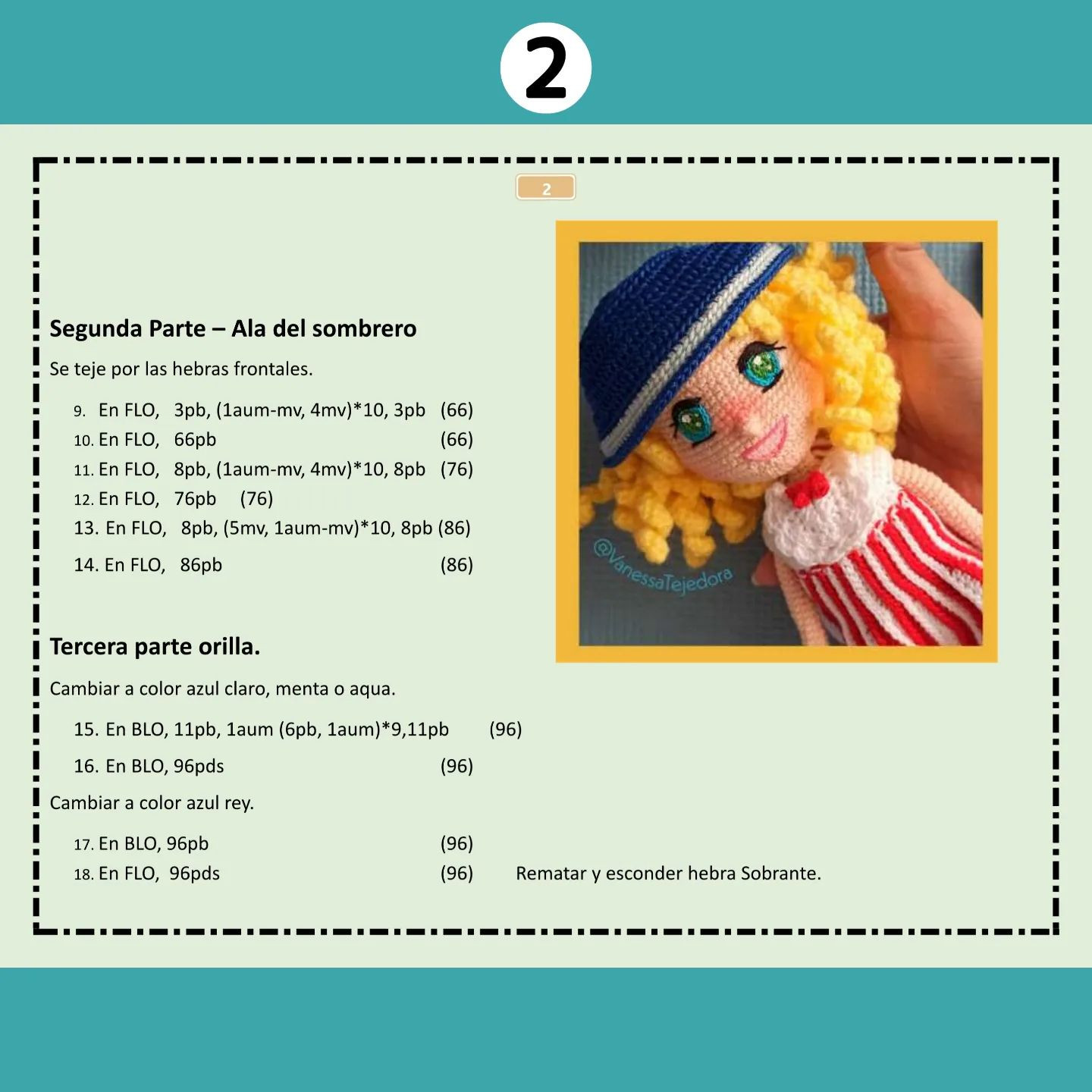 Gráfico de Ganchillo: Sombrero Candy