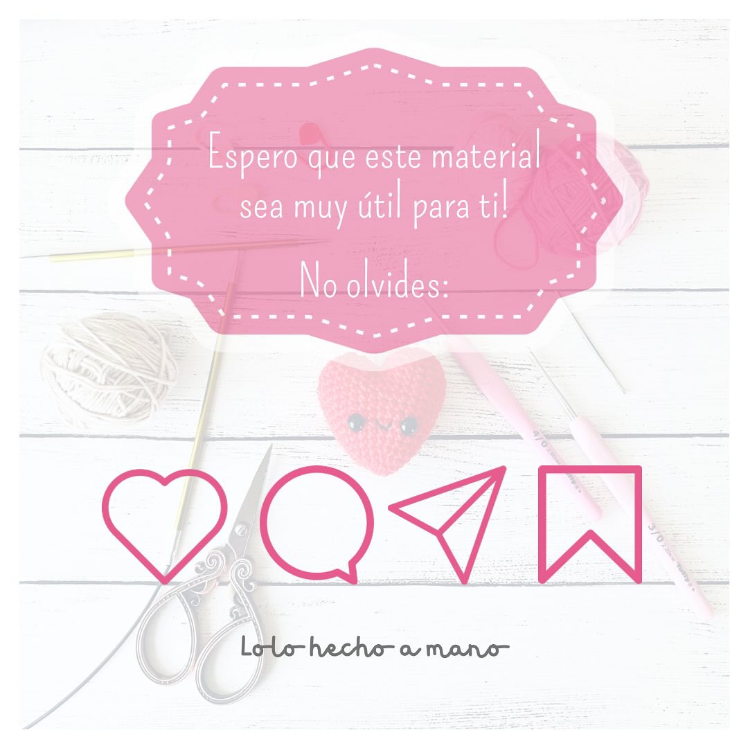Gráfico de patrón de corazón en crochet: Guía paso a paso en español e inglés