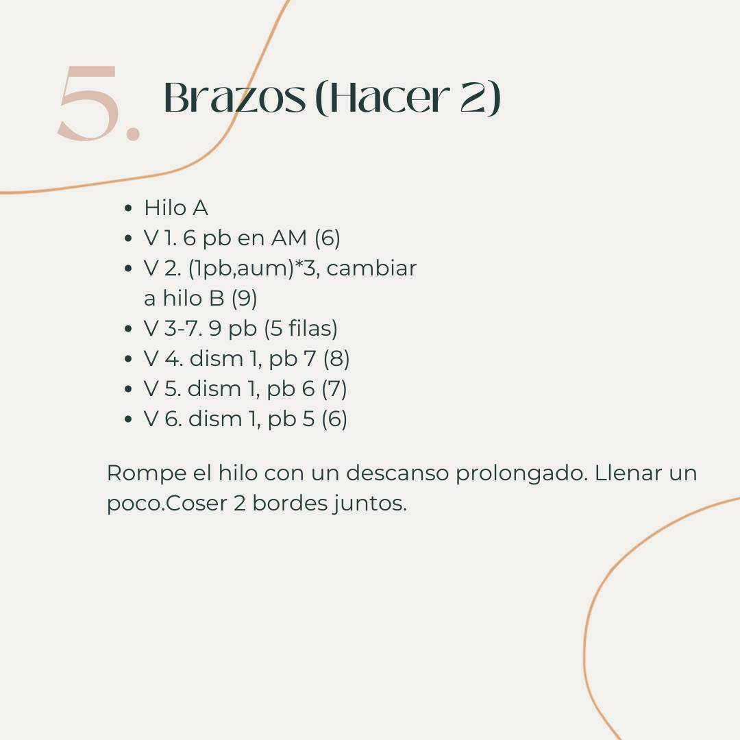 Gráfico de patrón de piernas a crochet