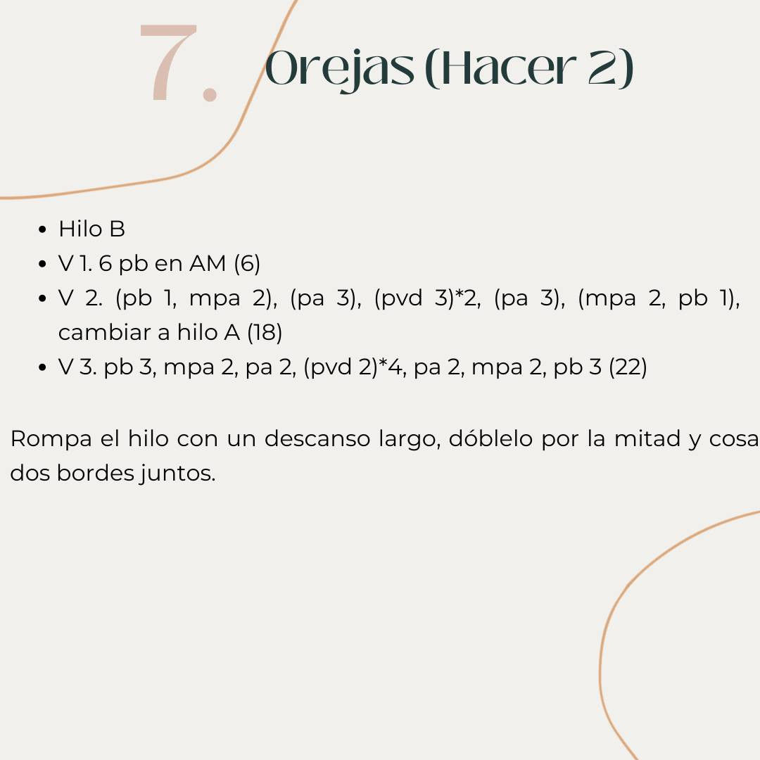Gráfico de patrón de piernas a crochet