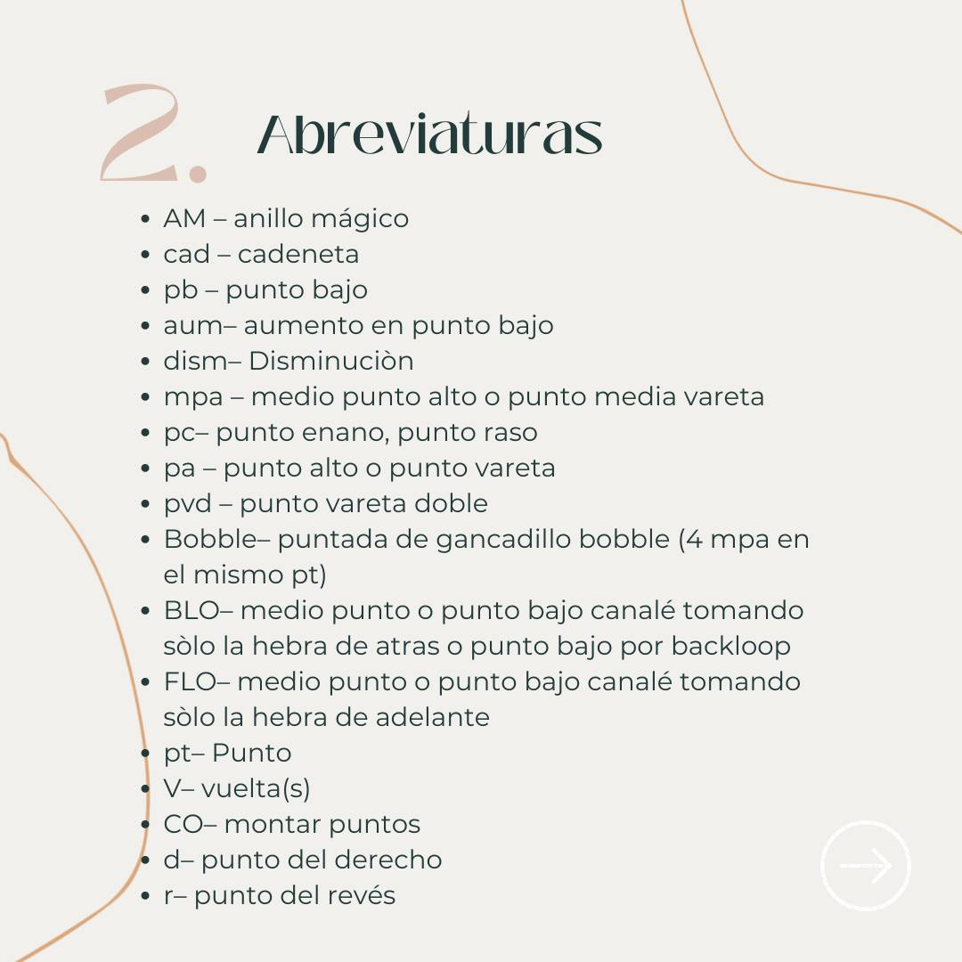 Gráfico de patrón de piernas a crochet