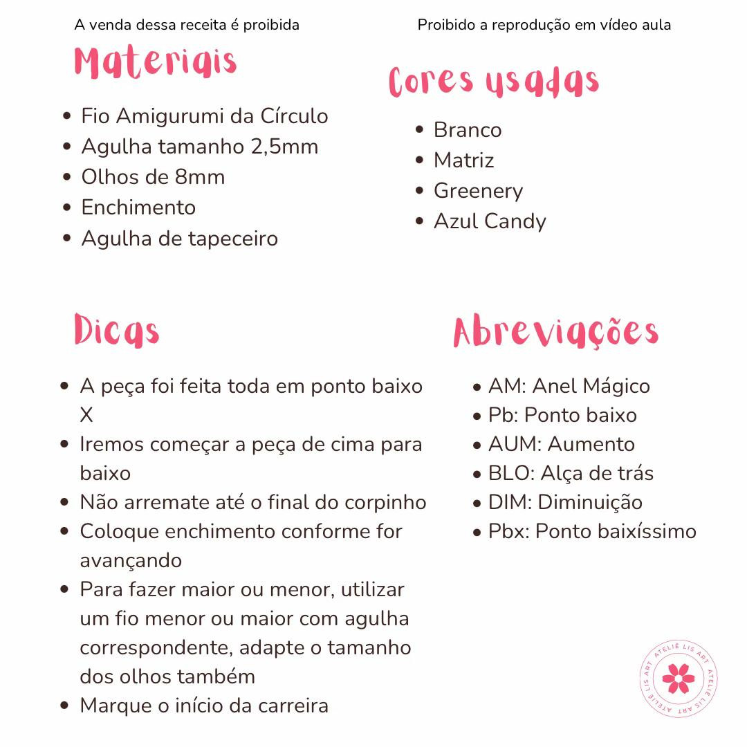 Gráficos de amigurumi grátis: Fúria da Luz e Fúria da Noite