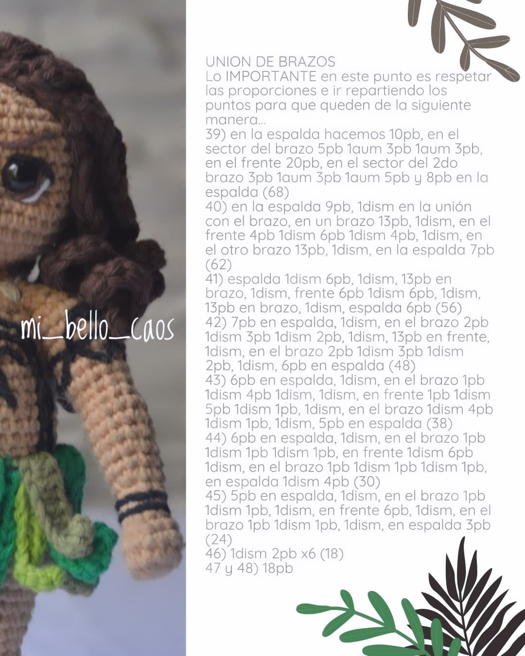 Gráficos de amigurumi gratis: Maui de Moana