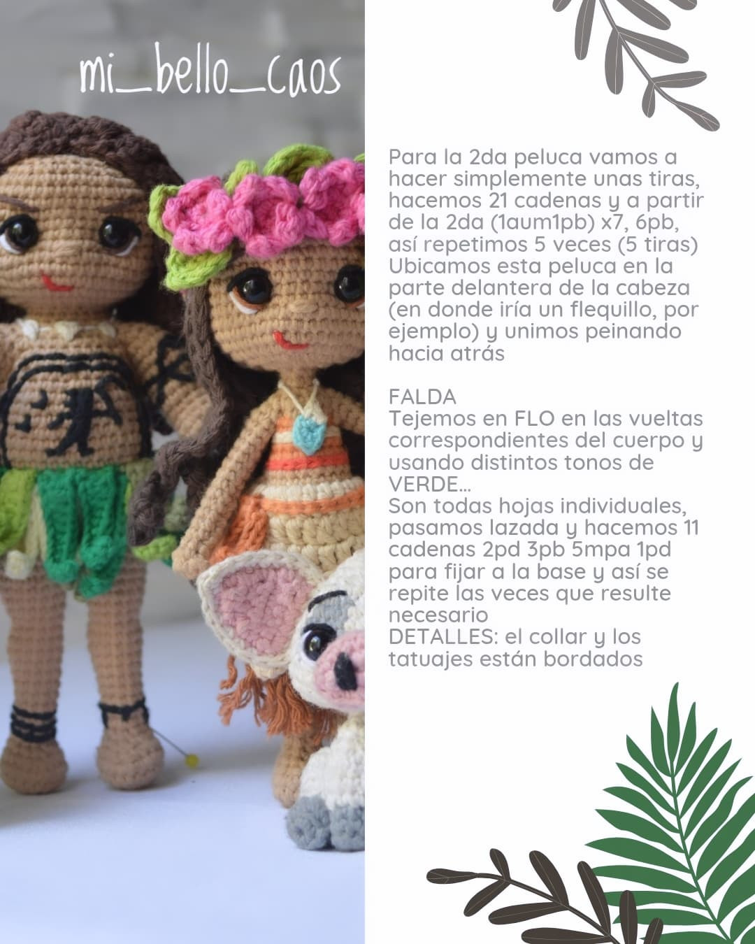 Gráficos de amigurumi gratis: Maui de Moana