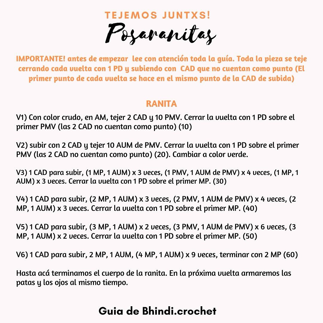 Gráficos de crochet: Ranitas kawaii