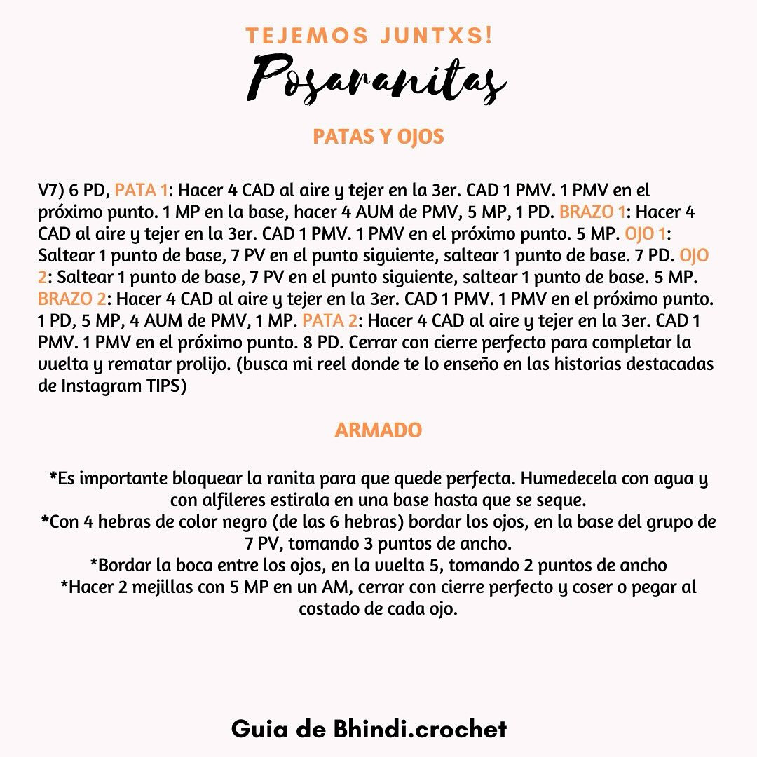 Gráficos de crochet: Ranitas kawaii