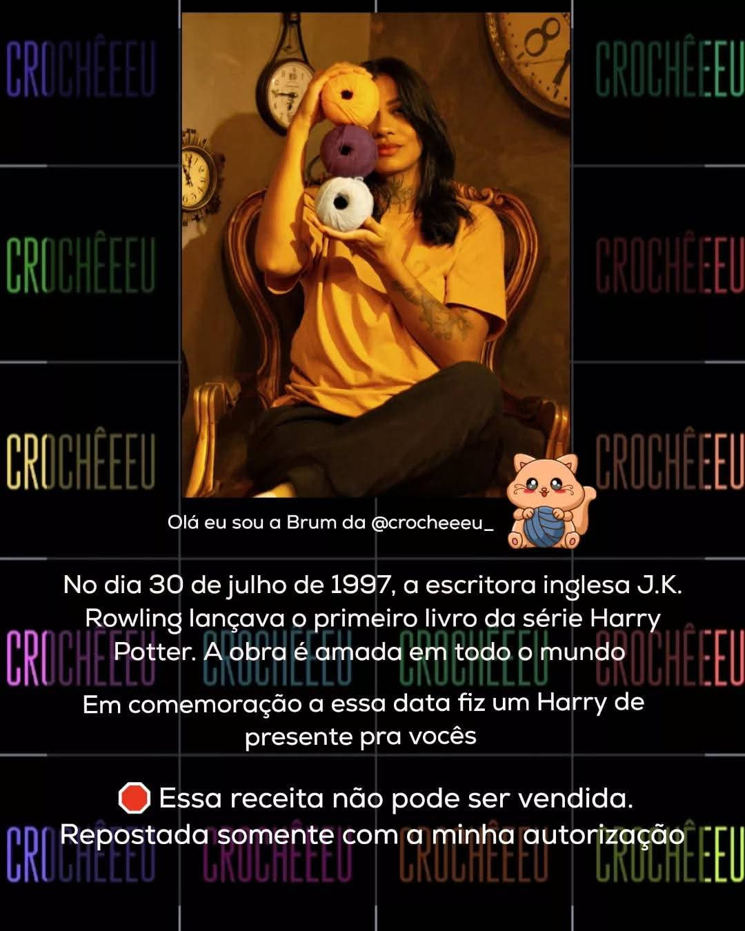 Grátis: Amigurumi Harry Potter em crochê