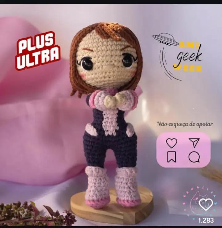 Grátis Amigurumi Ochaco Uraraka