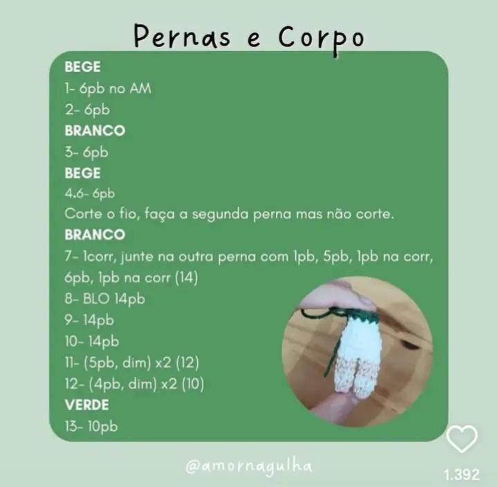 Grátis: Crochê Amigurumi Nahida passo a passo