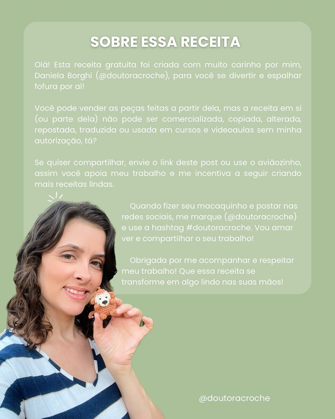 Grátis: Crochê de macaquinho charmoso