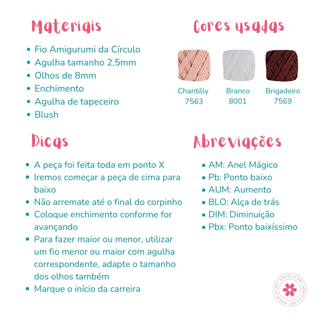 Grátis: Crochê Mini Ovelha, Padrão Fácil