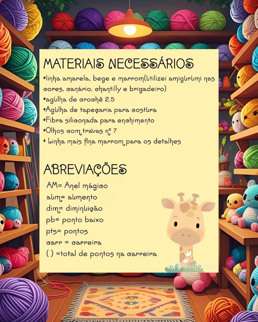 Grátis mini girafa amigurumi padrão de crochê