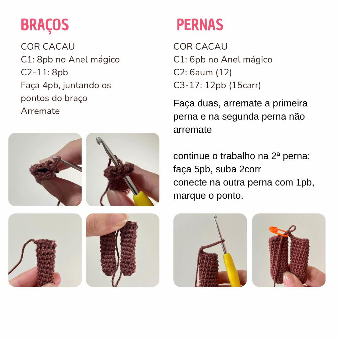 Grátis! Padrão de amigurumi de bonecas 18cm