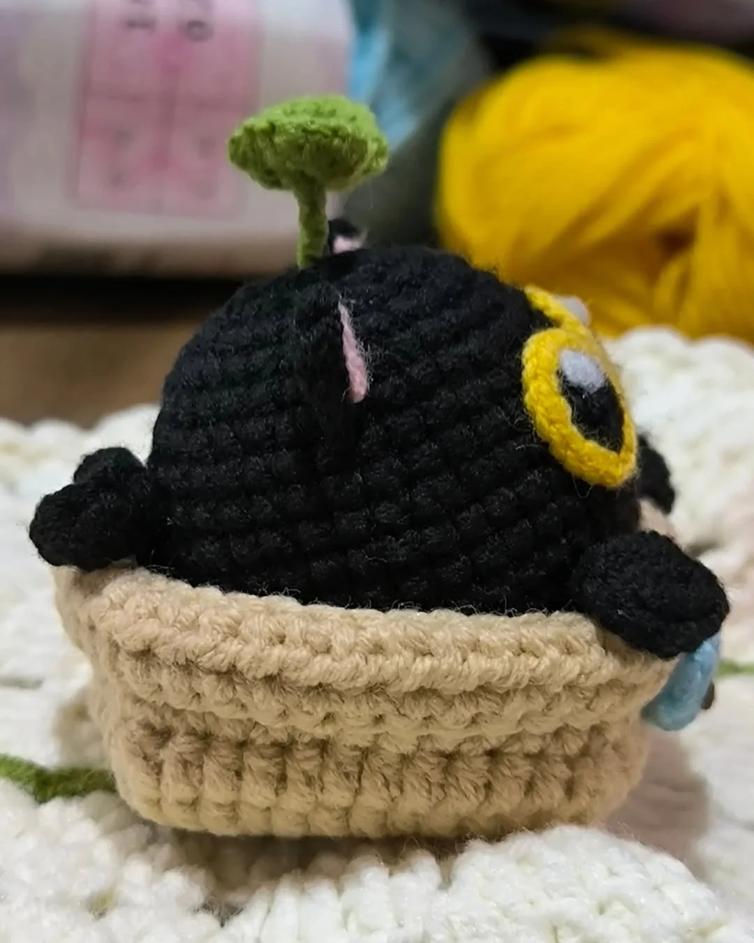 Grátis: Padrão de Crochê de Gatinho em Vaso