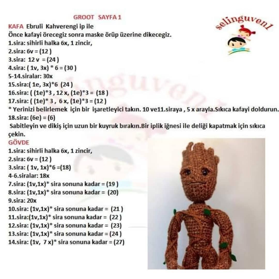 Groot Amigurumi Şeması: Sevimli ve Kolay