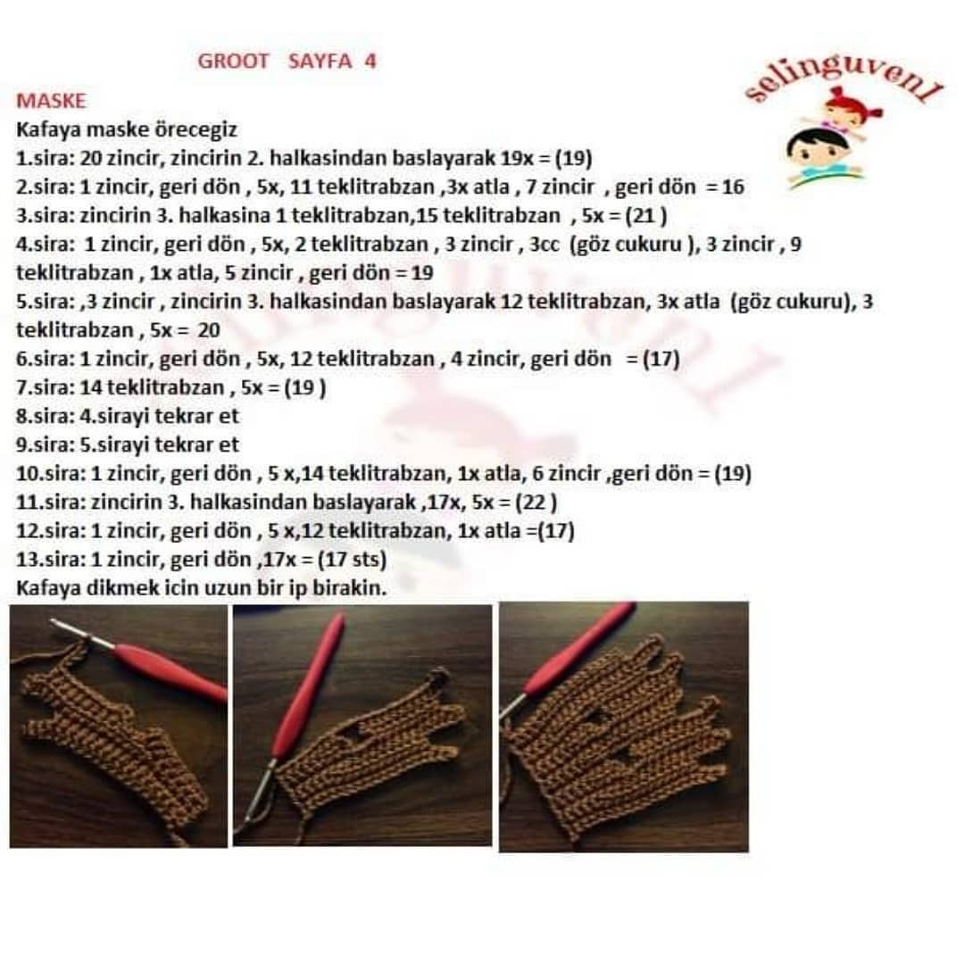 Groot Amigurumi Şeması: Sevimli ve Kolay