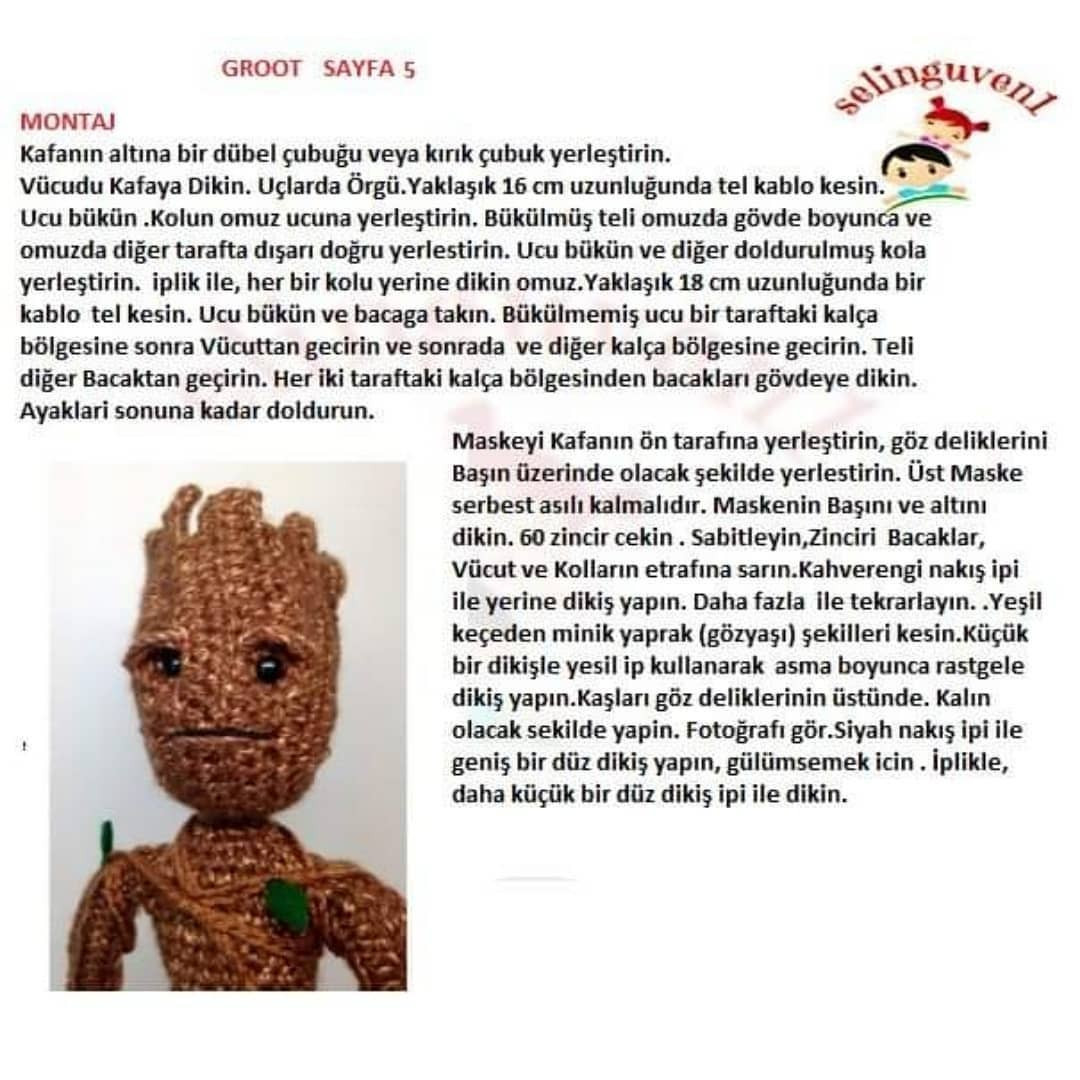 Groot Amigurumi Şeması: Sevimli ve Kolay