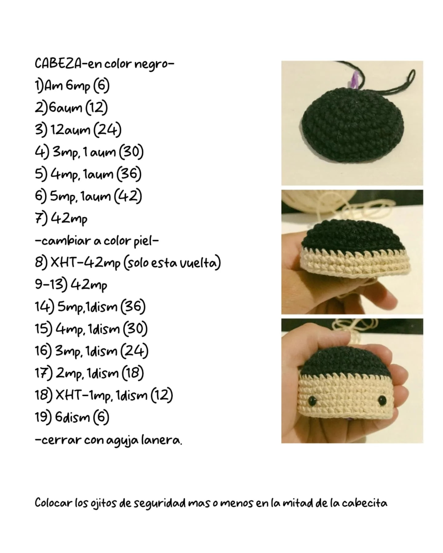 Guía de tejido amigurumi Boo y Mike Wazowski