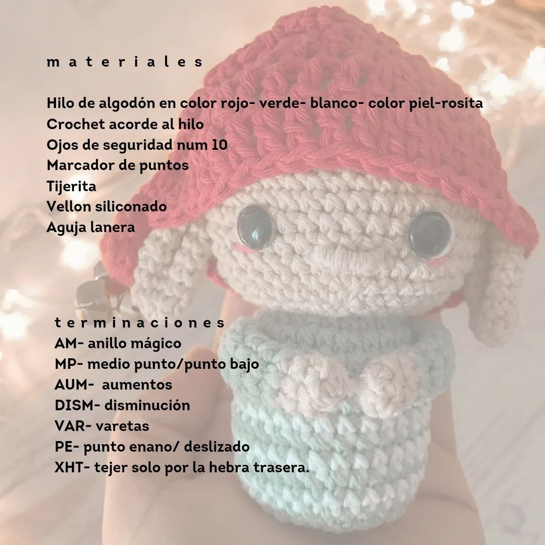 Guía de tejido gratis: Gnomo Navideño