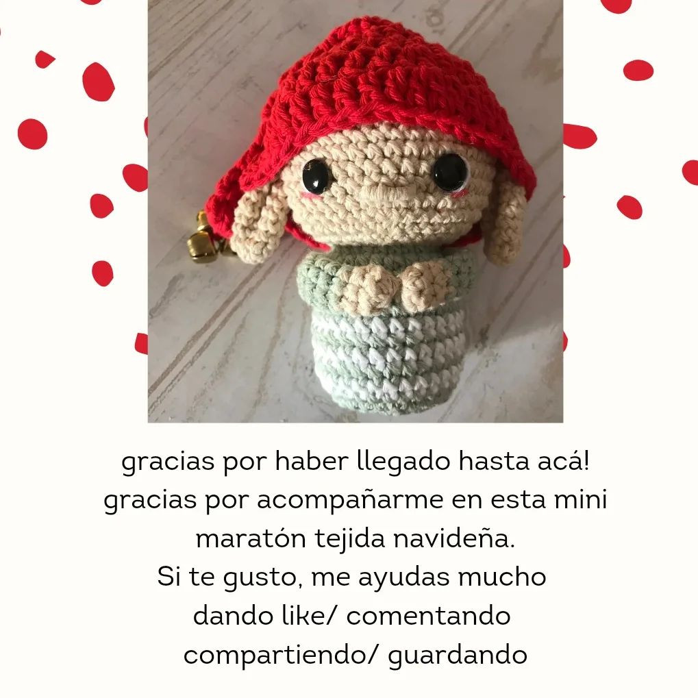 Guía de tejido gratis: Gnomo Navideño