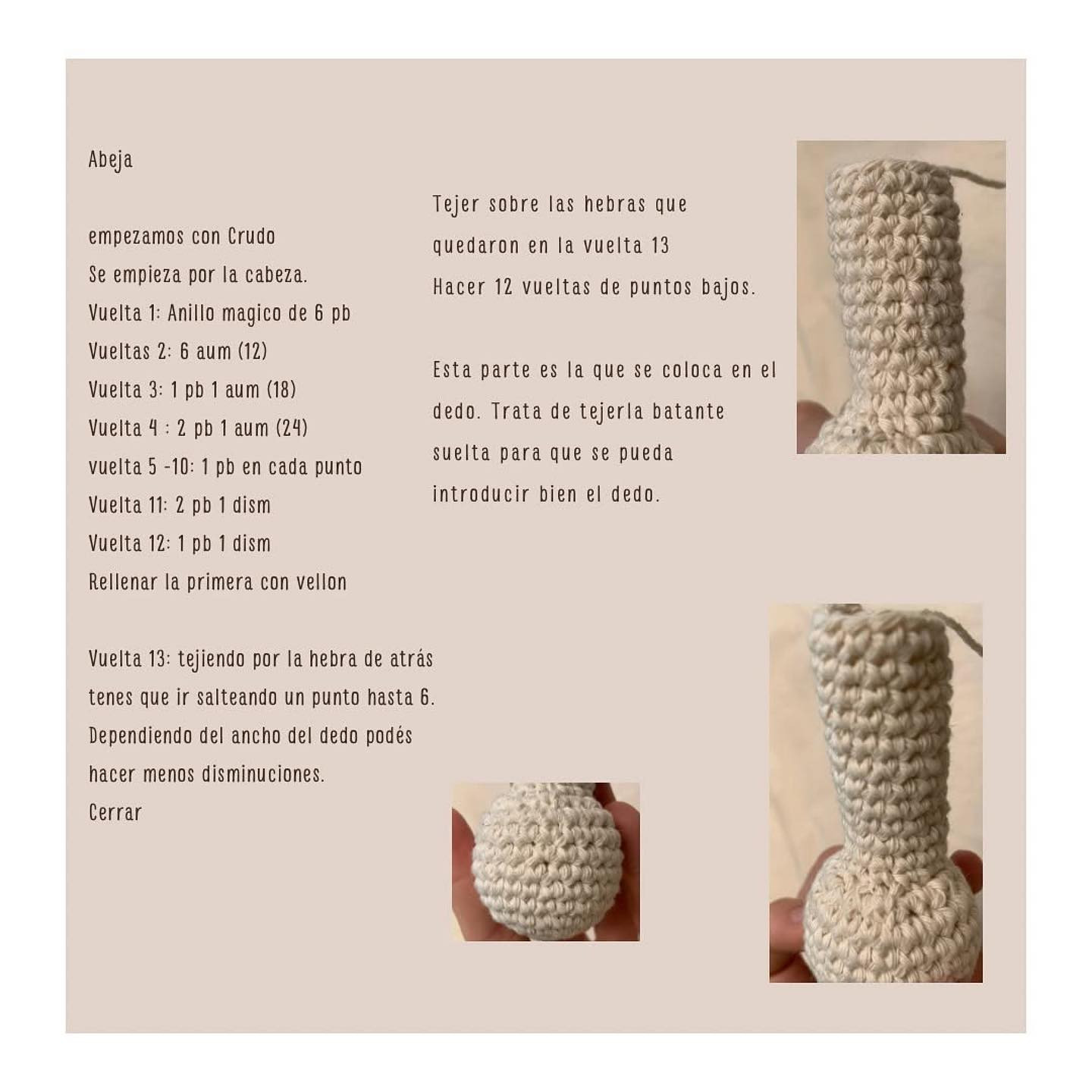 Guía gratuita de tejido a crochet para títeres de dedo