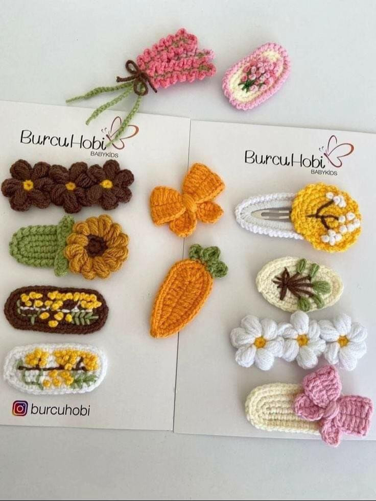 hairclip pattern Crochet Hair Clip Patterns